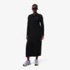 Robe slim en coton côtelé à col polo pour femme Robe slim en coton côtelé à col polo pour femme
