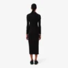 Robe slim en coton côtelé à col polo pour femme Robe slim en coton côtelé à col polo pour femme