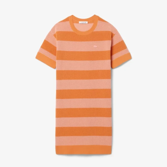 Robe t-shirt en maille rayée Robe t-shirt en maille rayée