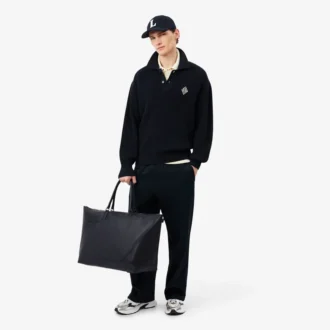 Sac de week-end en cuir grainé Lacoste Club