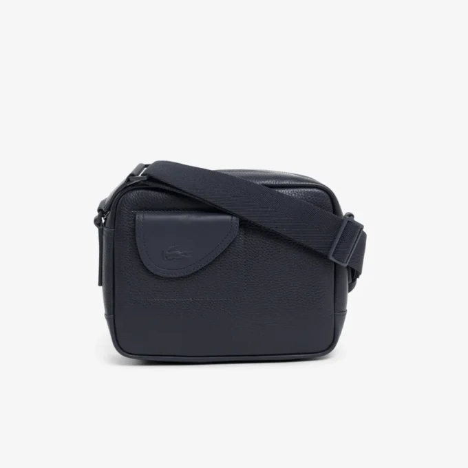 Sacoche en cuir grainé Lacoste Sacoche en cuir grainé Lacoste