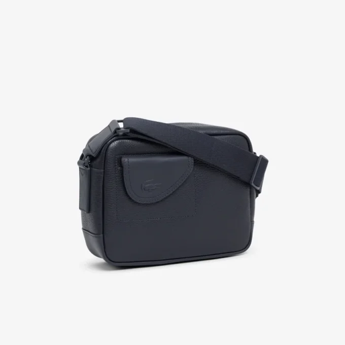 Sacoche en cuir grainé Lacoste Sacoche en cuir grainé Lacoste