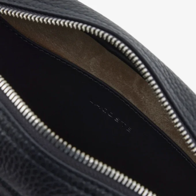 Sacoche en cuir grainé Lacoste Sacoche en cuir grainé Lacoste