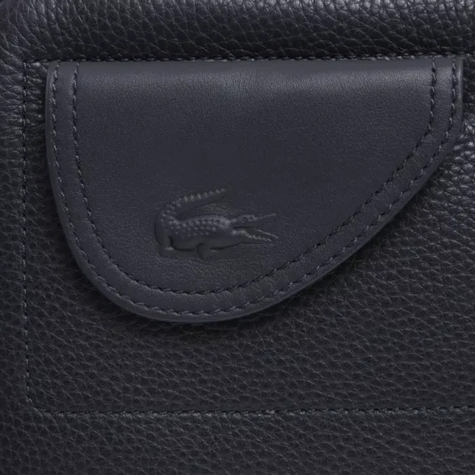 Sacoche en cuir grainé Lacoste Sacoche en cuir grainé Lacoste