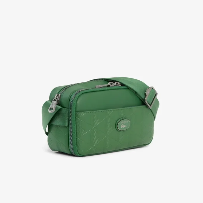 Sacoche verticale en cuir monogrammée Sacoche verticale en cuir monogrammée