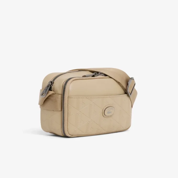 Sacoche verticale en cuir monogrammée Sacoche verticale en cuir monogrammée