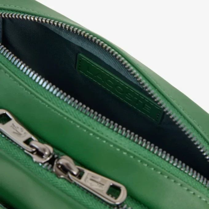 Sacoche verticale en cuir monogrammée Sacoche verticale en cuir monogrammée