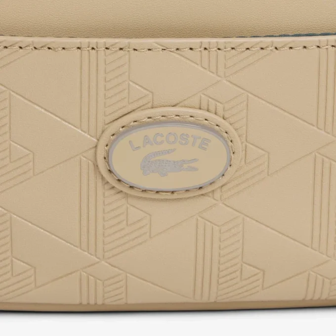 Sacoche verticale en cuir monogrammée Sacoche verticale en cuir monogrammée