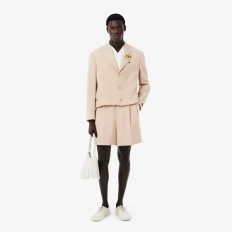 Short ajusté en laine pour homme, collection Runway