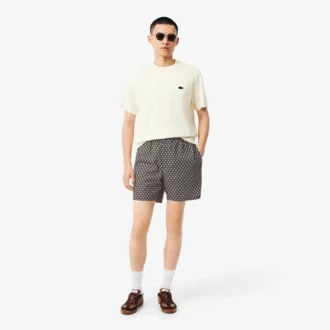 Short ample en coton mélangé imprimé