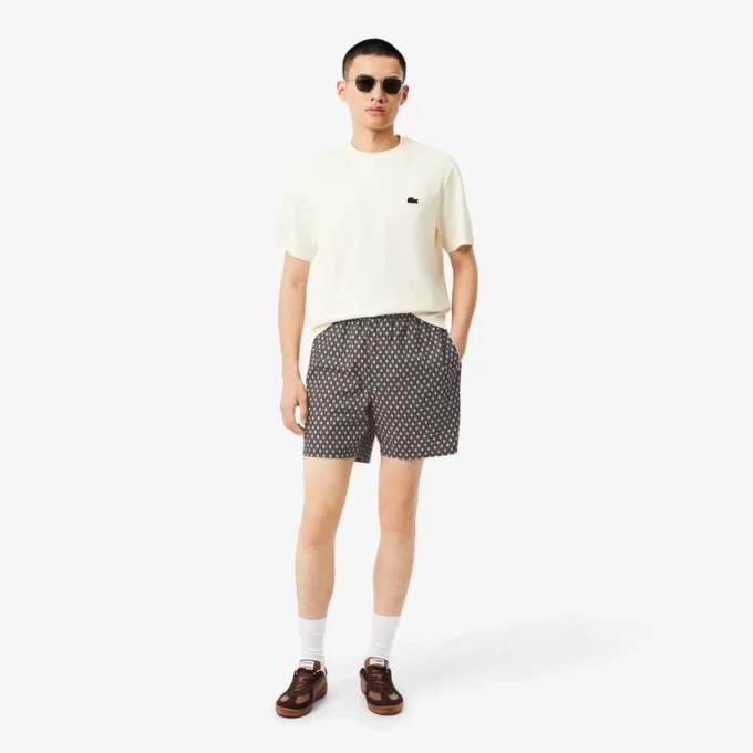 Short ample en coton mélangé imprimé Short ample en coton mélangé imprimé