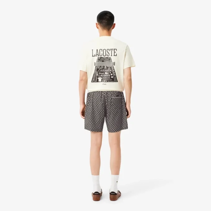 Short ample en coton mélangé imprimé Short ample en coton mélangé imprimé
