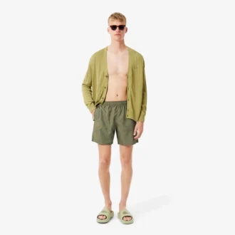 Short de bain imprimé mi-long pour homme en boxers