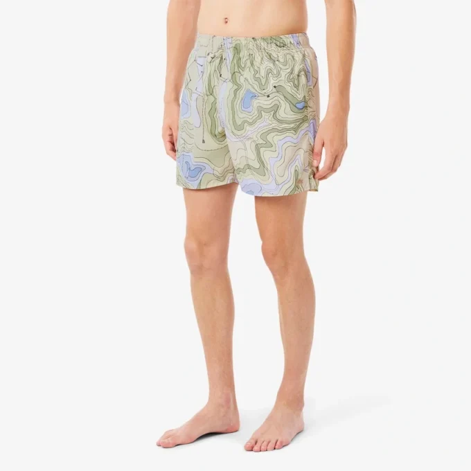 Short de bain imprimé mi-long pour homme en boxers Short de bain imprimé mi-long pour homme en boxers