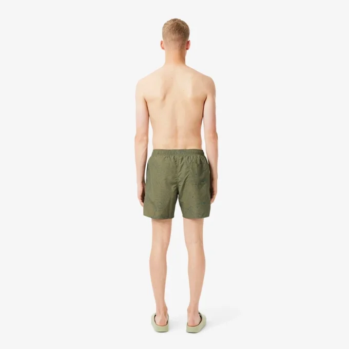 Short de bain imprimé mi-long pour homme en boxers Short de bain imprimé mi-long pour homme en boxers