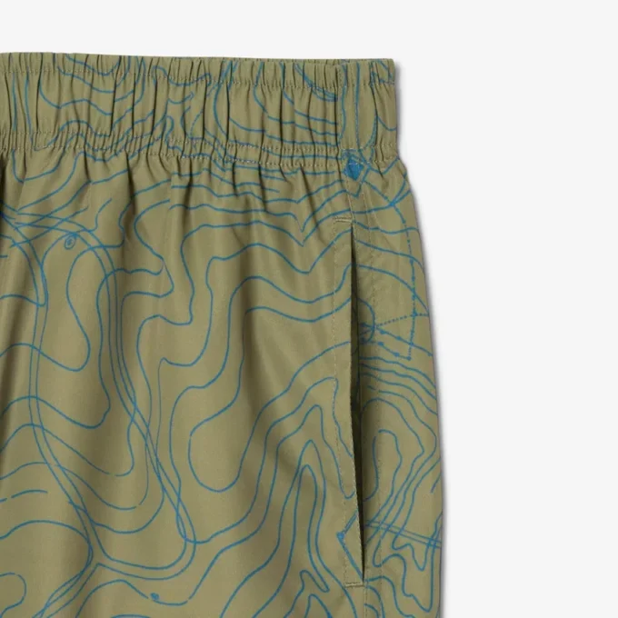 Short de bain imprimé mi-long pour homme en boxers Short de bain imprimé mi-long pour homme en boxers