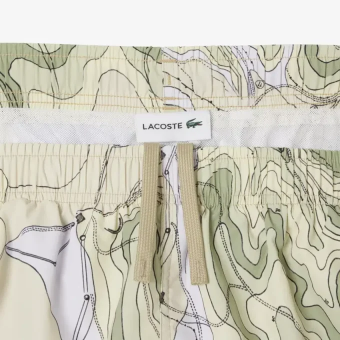 Short de bain imprimé mi-long pour homme en boxers Short de bain imprimé mi-long pour homme en boxers