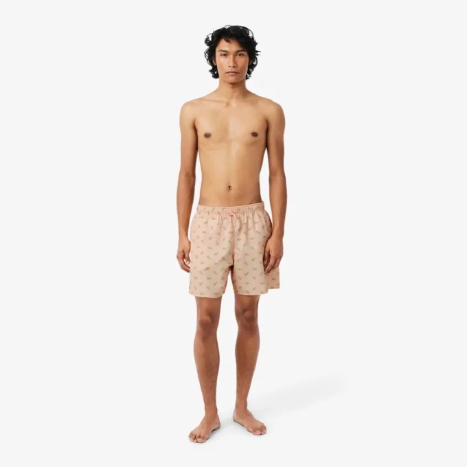 Short de bain mi-long à imprimé crocodile Short de bain mi-long à imprimé crocodile