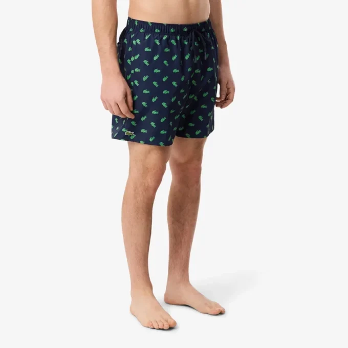 Short de bain mi-long à imprimé crocodile Short de bain mi-long à imprimé crocodile