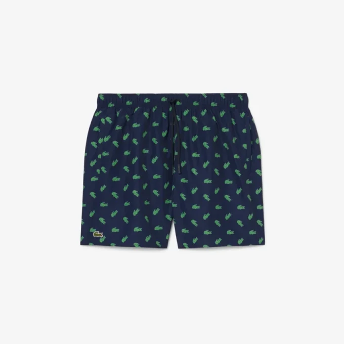 Short de bain mi-long à imprimé crocodile Short de bain mi-long à imprimé crocodile