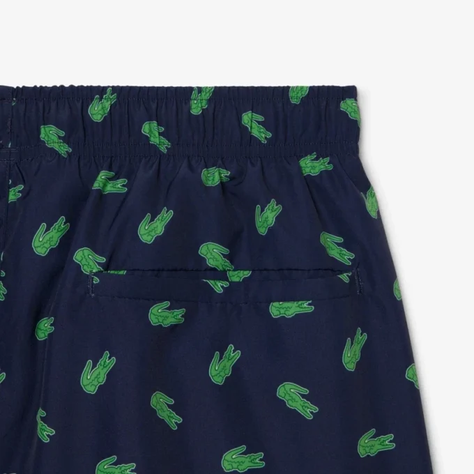 Short de bain mi-long à imprimé crocodile Short de bain mi-long à imprimé crocodile