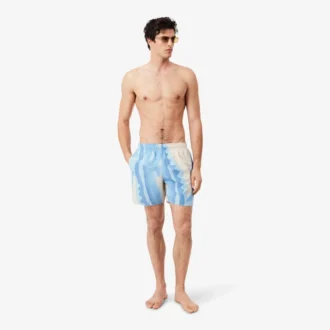Short de bain mi-long à rayures