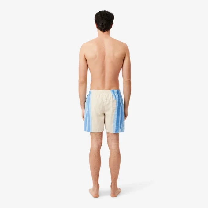 Short de bain mi-long à rayures Short de bain mi-long à rayures