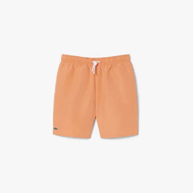 Short de bain monochrome doublé en boxers