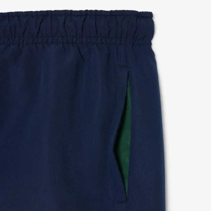 Short de bain monochrome doublé en boxers
