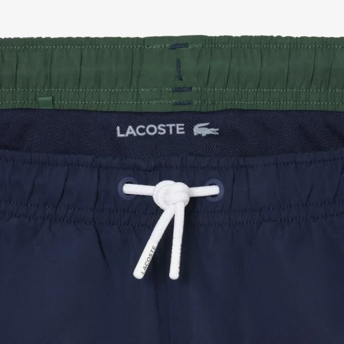 Short de bain monochrome doublé en boxers