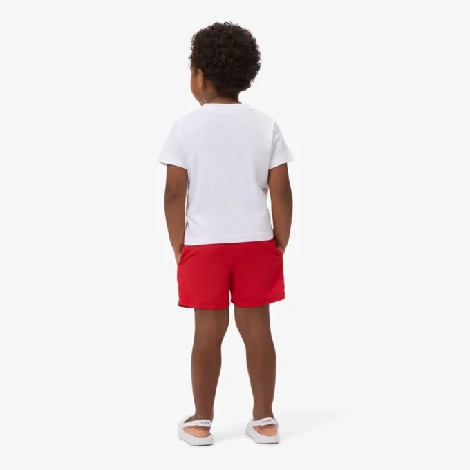 Short de bain à rayures monochromes en forme de boxers