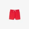 Short de bain à rayures monochromes en forme de boxers