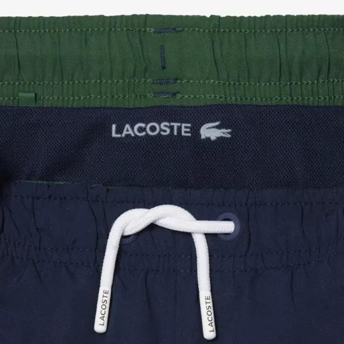 Short de bain à rayures monochromes en forme de boxers