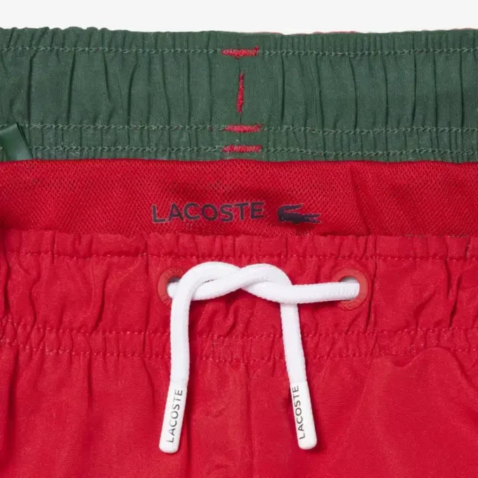 Short de bain à rayures monochromes en forme de boxers