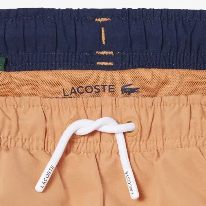 Short de bain à rayures monochromes en forme de boxers