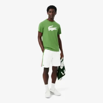 Short de tennis léger à rayures colorées pour homme