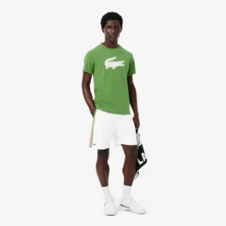 Short de tennis léger à rayures colorées pour homme