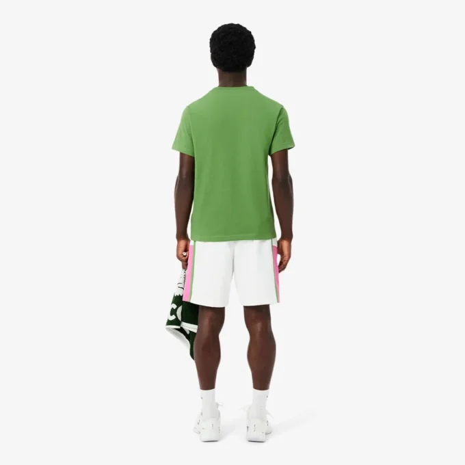 Short de tennis léger à rayures colorées pour homme