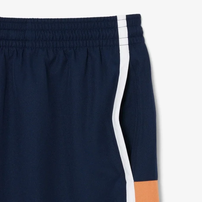 Short de tennis léger à rayures colorées pour homme