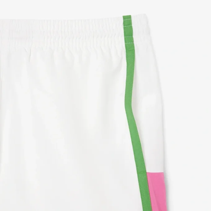 Short de tennis léger à rayures colorées pour homme