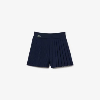 Short de tennis plissé doublé pour femme