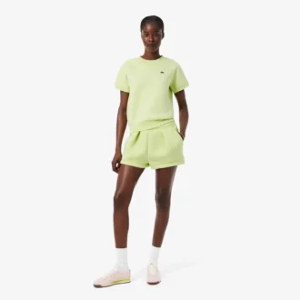 Short en coton plissé