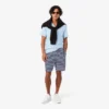 Short en coton rayé à coupe classique Short en coton rayé à coupe classique