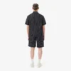 Short en coton à rayures et imprimé crocodile Short en coton à rayures et imprimé crocodile