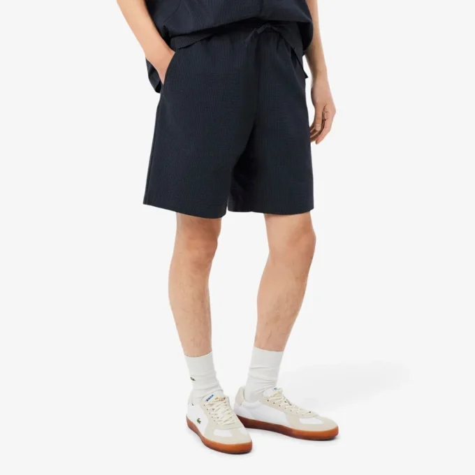 Short en coton seersucker