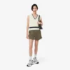 Short en jersey satiné à rayures pointelles pour femme Short en jersey satiné à rayures pointelles pour femme