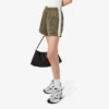 Short en jersey satiné à rayures pointelles pour femme Short en jersey satiné à rayures pointelles pour femme