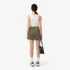 Short en jersey satiné à rayures pointelles pour femme Short en jersey satiné à rayures pointelles pour femme