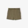 Short en jersey satiné à rayures pointelles pour femme Short en jersey satiné à rayures pointelles pour femme