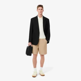 Short en laine mélangée coupe classique pour homme